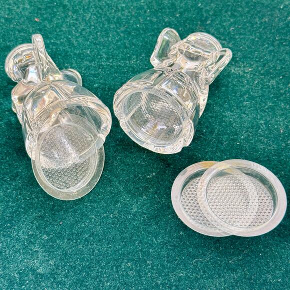 Lenox Crystal Angel Salt & Pepper Set 3" Preowned in box With Stoppers Christmas - Picture 6 of 13